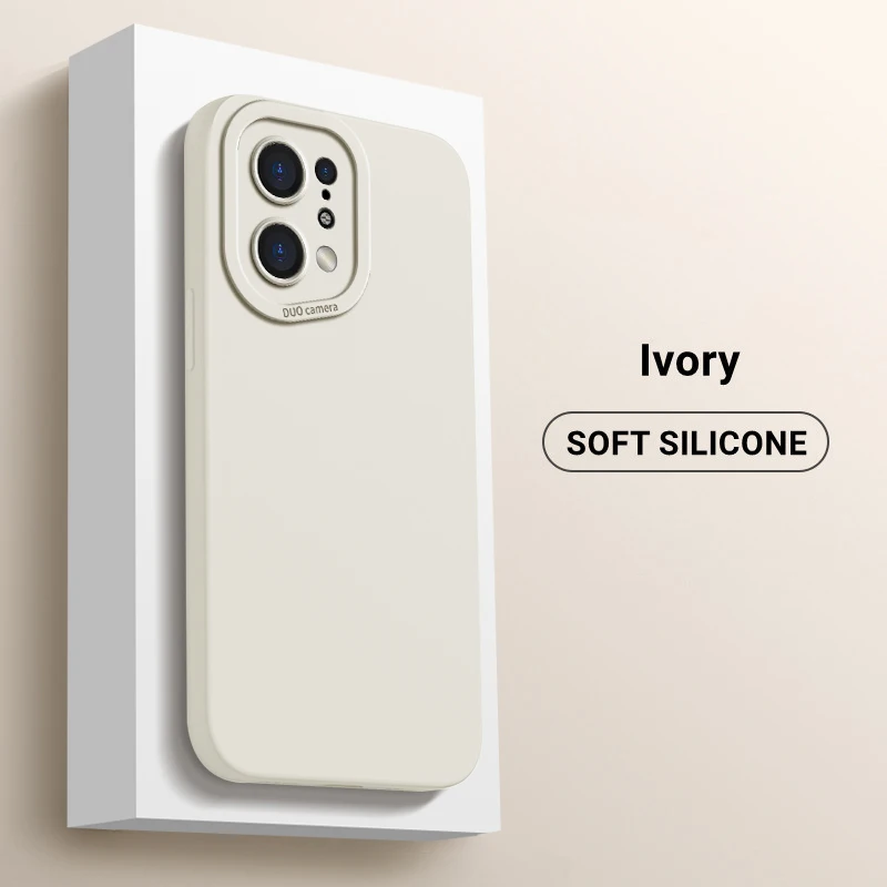 Elegant Shockproof Liquid Silicone Phone Case with Lens Protection