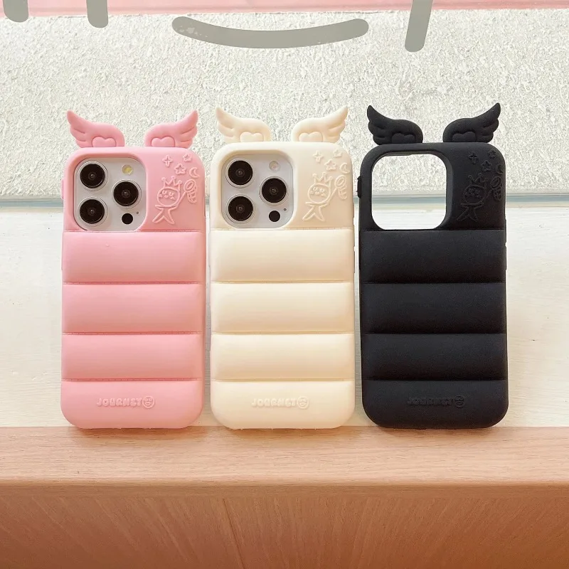 3D Cartoon Wing Soft Silicone Anti-Drop Protective Phone Case