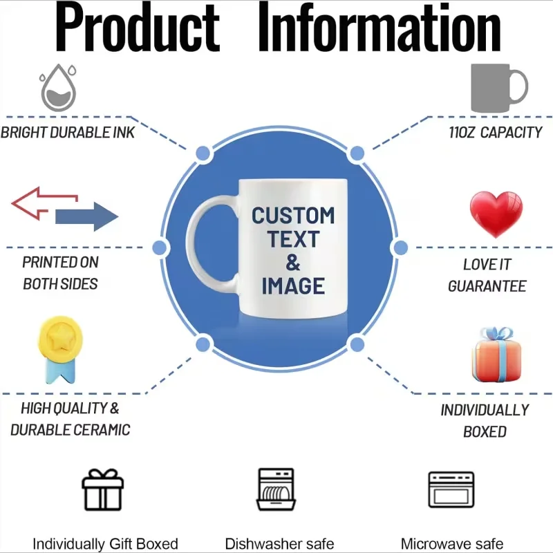 1 Custom Personalized Coffee Mug With Photos&text - Unique Gift For Anniversary, Valentine's Day, And Mother's Day_voghion.com