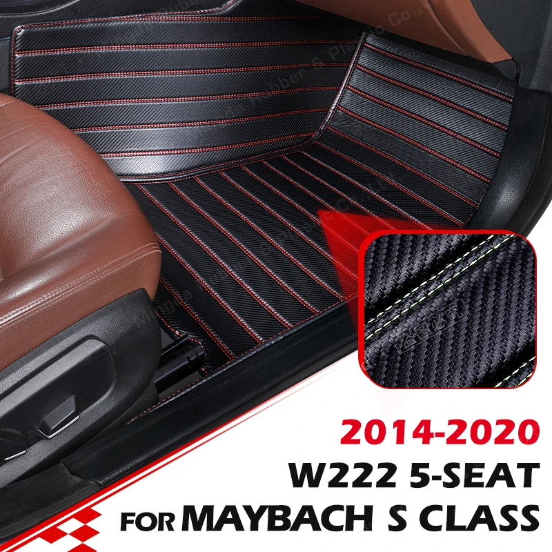 

Коврики напольные из углеродного волокна под заказ для Maybach S Class W222 5-Seat 2014-2020 15 16 17 18 19 футов коврик автомобильные аксессуары для интерьера