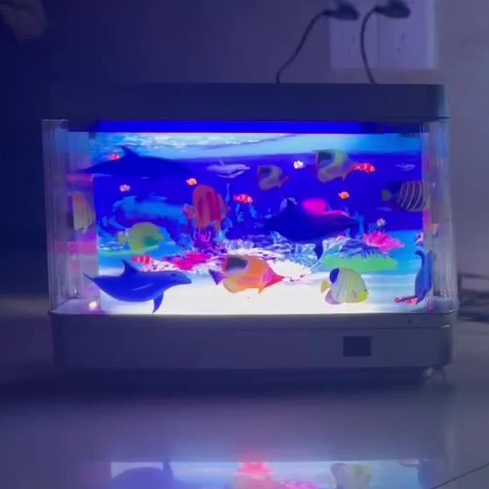 Description Picture 4 of itemLED Artificial Aquarium Night Light with Moving Fish Fake Aquarium Decorative Lamp Simulated Fish Aquarium Lamp for Home Decor