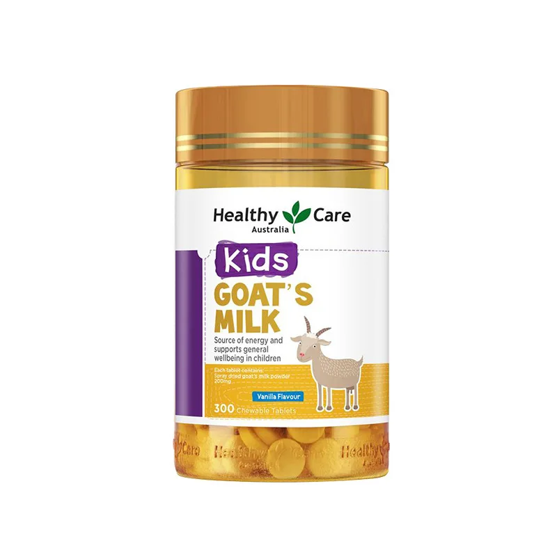 

Australia Healthy Care HC Goat Milk Tablet Chewable Tablet Vanilla Flavor 300 Tablets Low Fat and High Calcium Children's Snacks