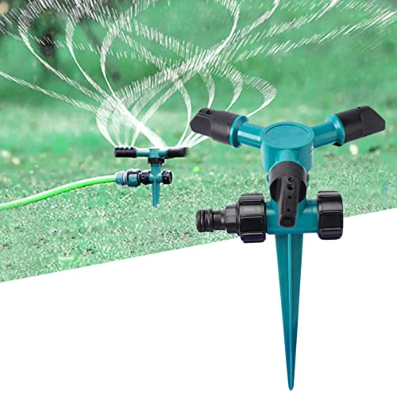 

360° Rotating Lawn-Sprinkler - In-Ground Sprinkler & Adjust Spraying Angle & Great Coverage - 3 Spray Arm + 12 Spray Nozzle