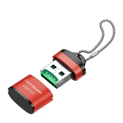 Compact High - Speed USB 2.0 Card Reader (Red)