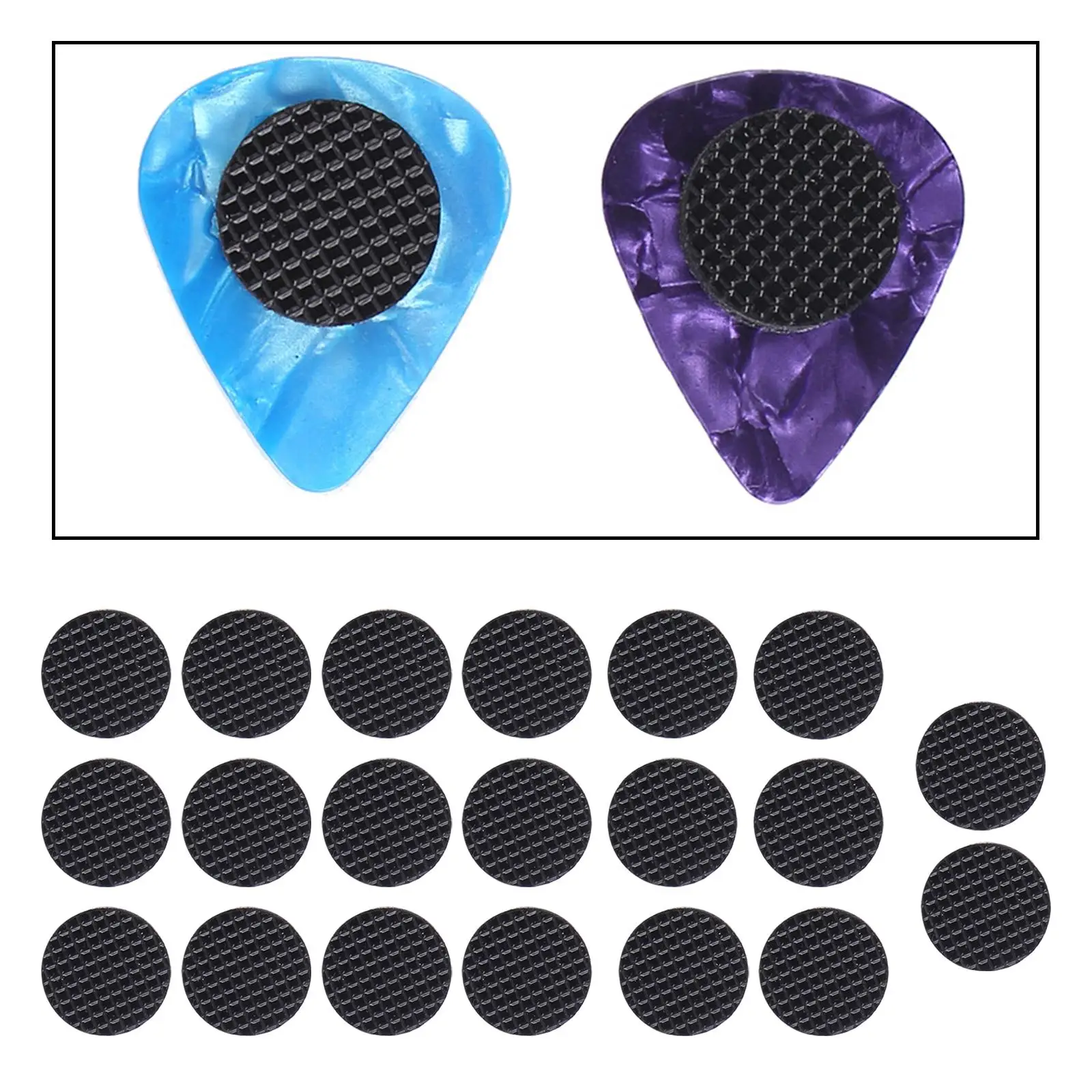 20x Rubber Grips for Guitar Picks Guitar Picks Parts Comfortable Better Control Self Adhesive Stop Dropping Soft Durable
