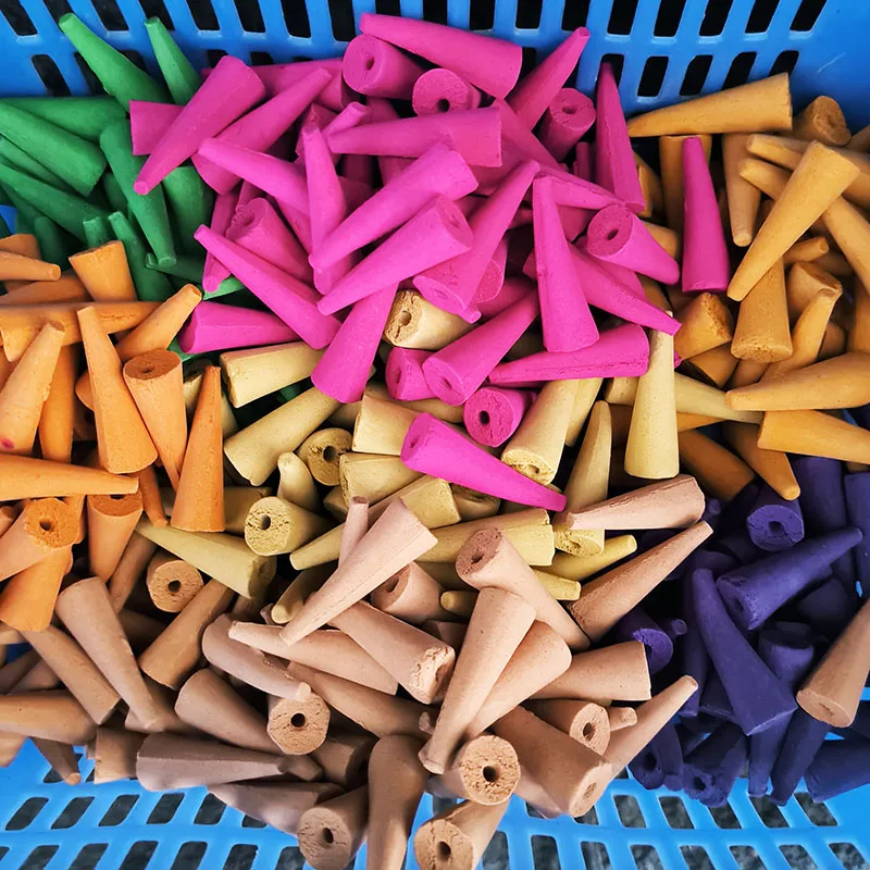 50 Pieces Natural Backflow Incense Cones 25 minutes Extra Size Sandalwood Lavender Tower