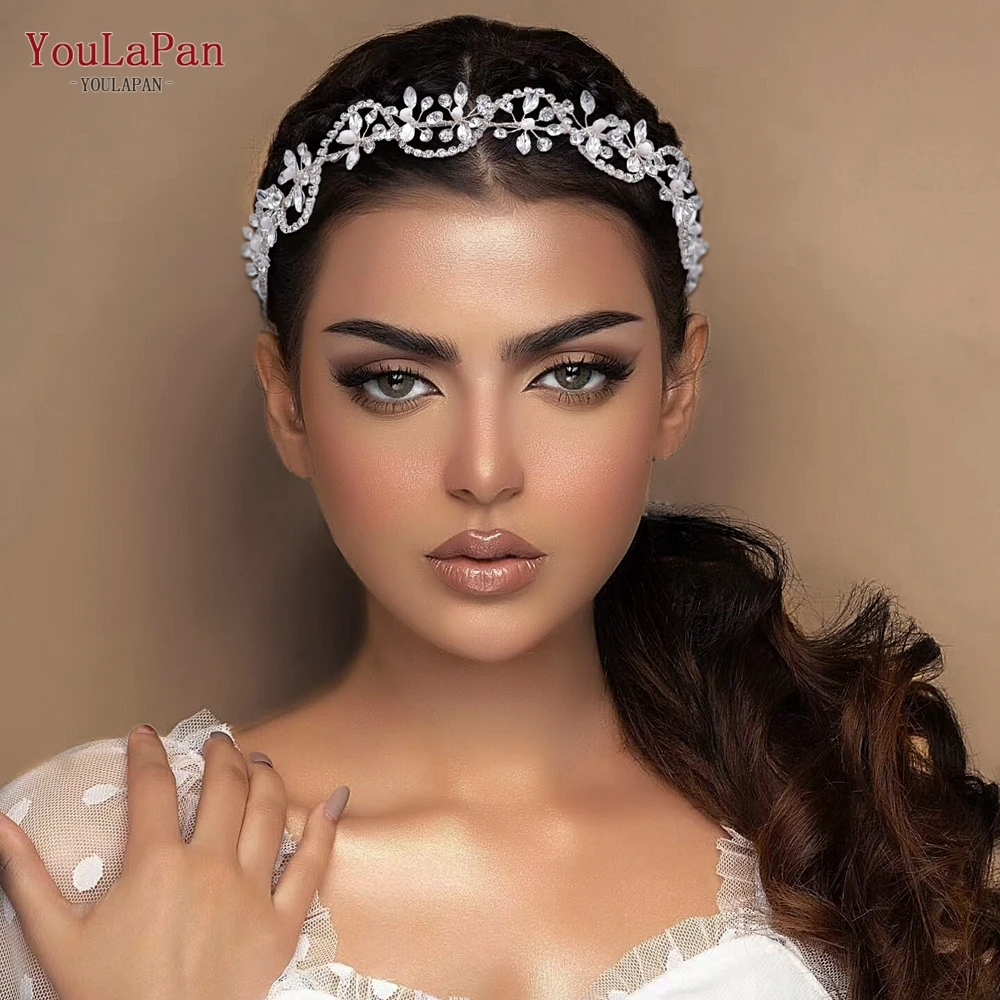 Bridal Headband Wedding Rhinestone Hair Accessories Women Headwear Dancing Party Headpiece Handmade Headdress HP266