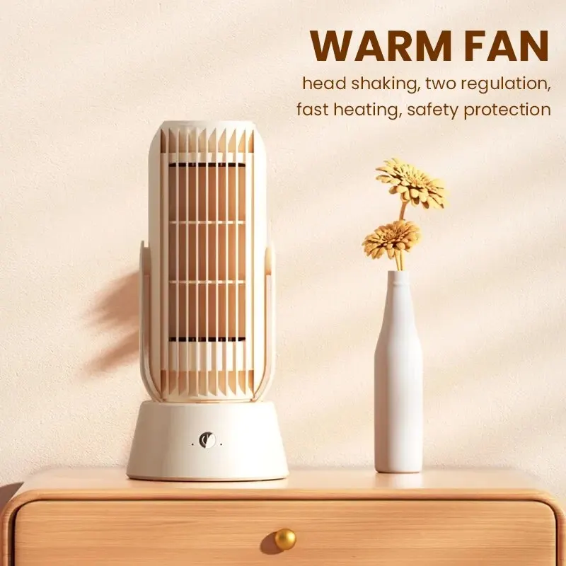 Portable PTC Ceramic Space Heater with Thermostat Electric Heater for Indoor Office, Desktop, and Home Use ,90° Head Shaking