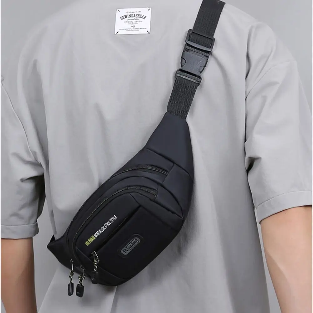 Neue Oxford Männer Taille Tasche Große Kapazität Anti-diebstahl Sport Handy Tasche Multi-schicht Business Kassierer Brieftasche brust Tasche – Detail 8