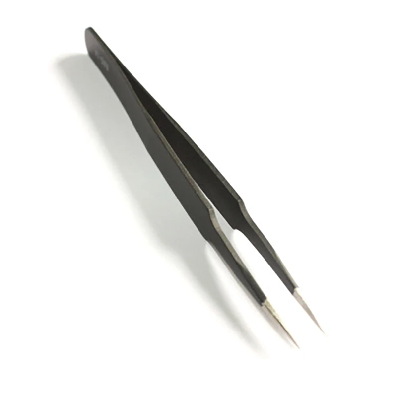 6pcs esd antistatic stainless steel tweezer set maintenance repair tool kit antistatic model making tool hand set esd anti static tweezers
