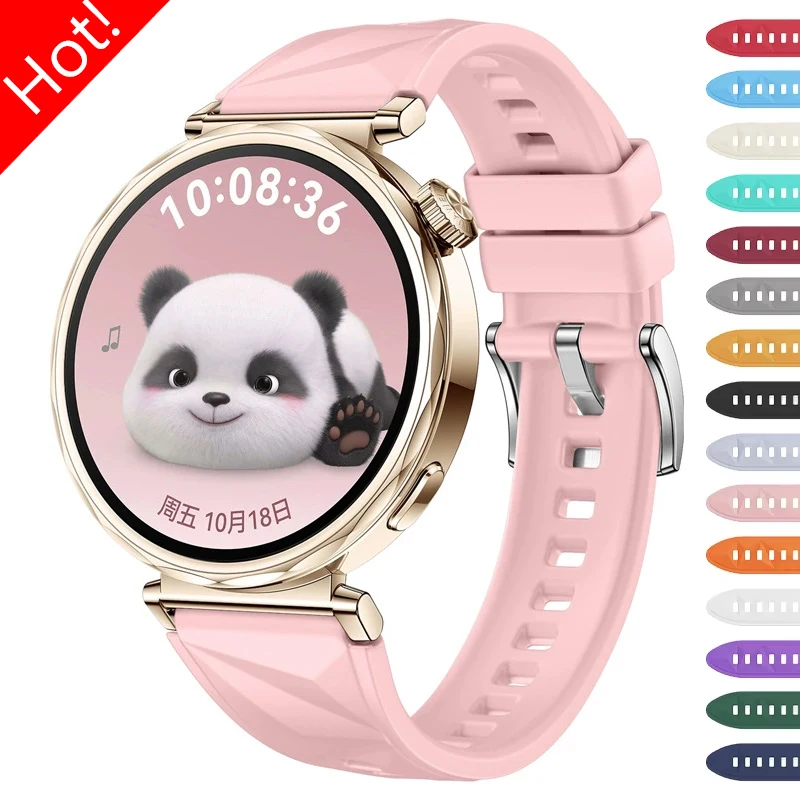 18mm Silikonarmband für Huawei Watch GT6 41mm, GT5Pro 42mm, Ersatz-Uhrenarmband für Huawei GT5/GT4 41mm, Damen-Armband