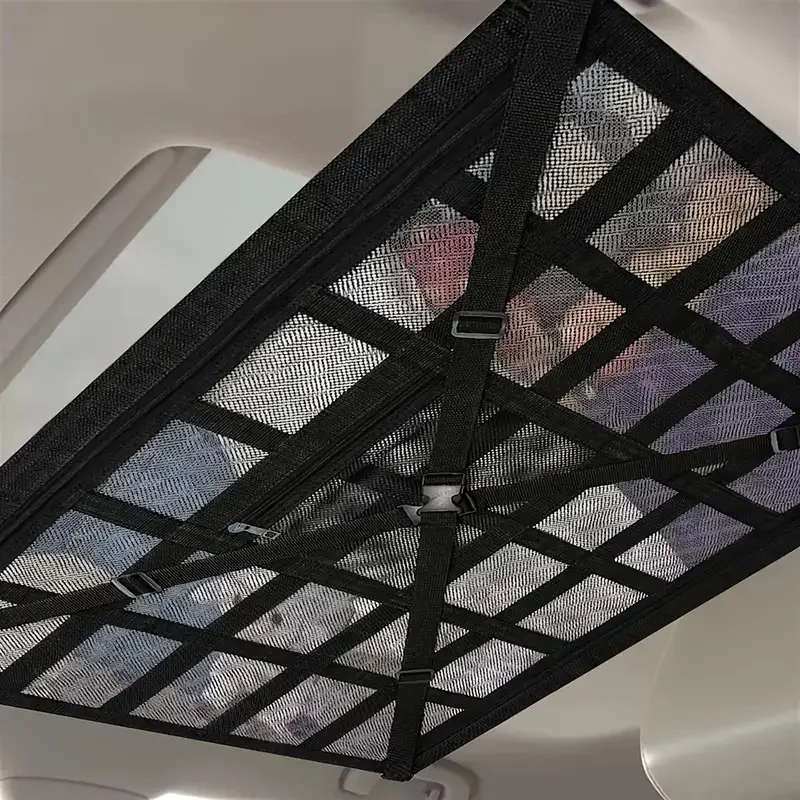 차량 루프탑 천장 카고 네트 포켓 메쉬 정리 가방, SUV, 밴, 캠핑, 택시용 범용 수납 정리 안티 처짐 러기지 가방