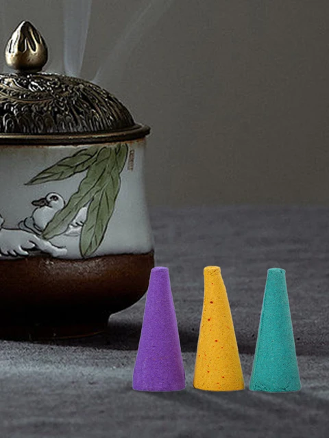 Colorful Fragrance Incense Cones Set 6