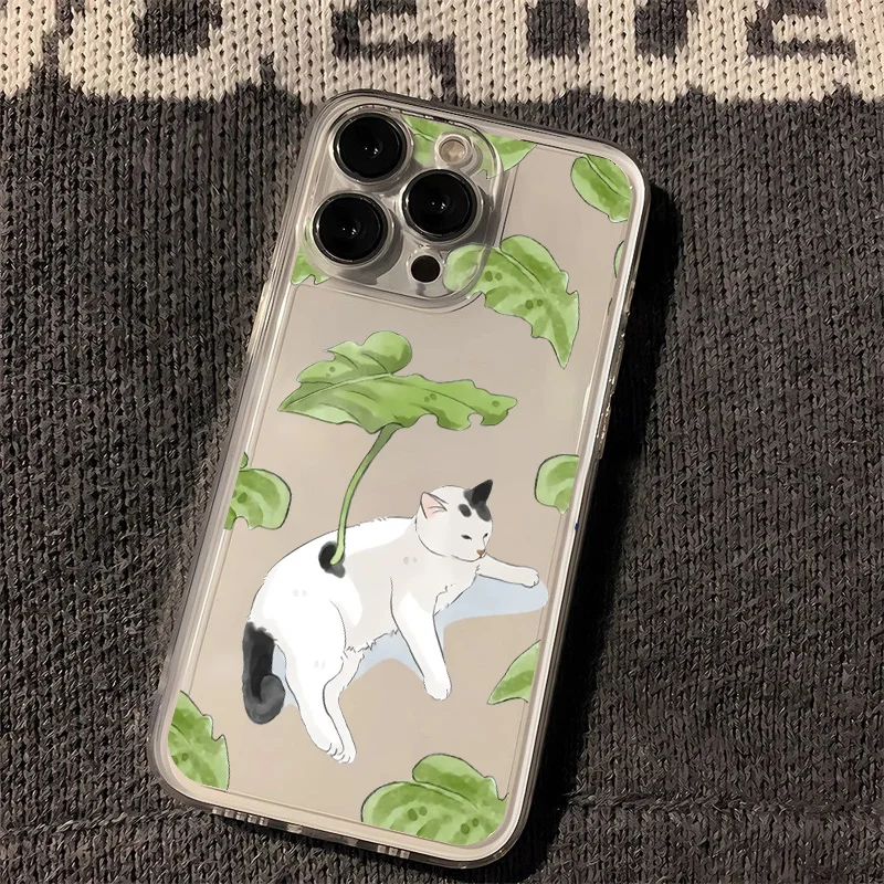 Creative Cute Cat Soft Transparent TPU Phone Case
