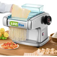 Electric Pasta Maker Automatic Noodle Machine Fresh Pasta Dough Roller Stainless Steel(4 Blades for 2.5mm,4mm&9mm Flat Noodle) 1