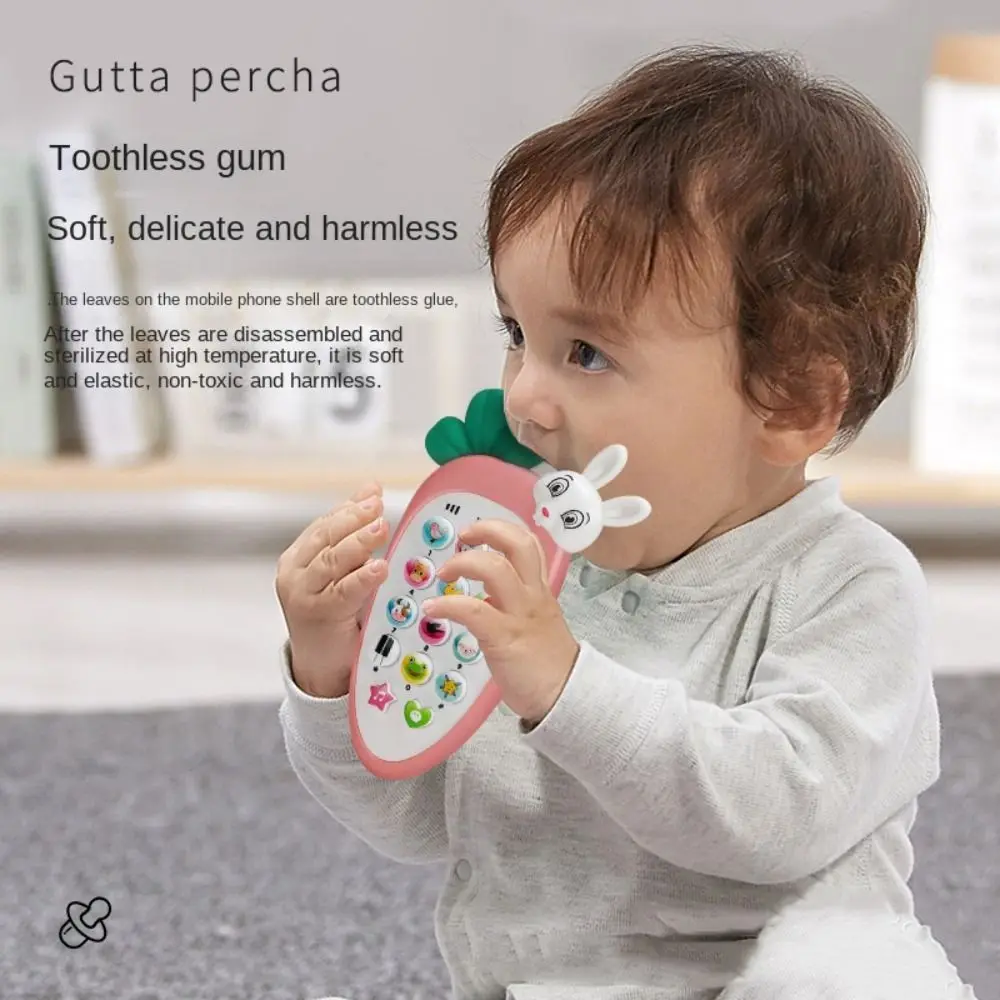 

Voice Toy Electronic Baby Cell Phone Toy Electronic Silicone Phones Musical Toys Simulation Phone Teether