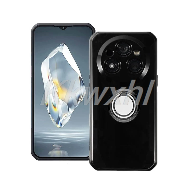 Shockproof Phone Case with Back Ring Holder Bracket - Soft and Durable Cover