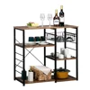 US Microwave Oven Stand, Kitchen Bakers Storage Rack, Small Coffee Bar Station 6