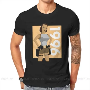 1996 Casual TShirt Tomb Raider Lara Croft Adventure Game Film Creative Tops Casual T Shirt Male Short Sleeve Gift Idea