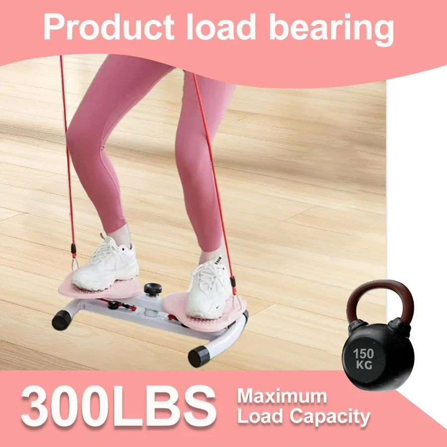 Waist Twist Machine Waist Trainer Board, Heavy-Duty 150KG ABS/Carbon Steel, No-Assembly Home Gym Equipment for Core Strength (Wo