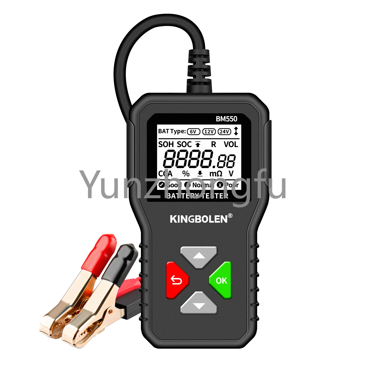 

Hot Kingbolen BM550 6V 12V 24V Car Battery Tester Truck OBD2 Diagnostic Tool Obd 2 Scanner 100-2000 CCA Voltage Tester