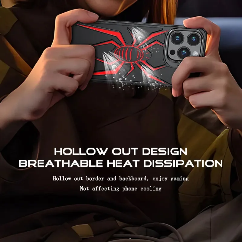 High quality heat-dissipating metal frameless phone case for iPhone 14 13 15 Pro Max ring frame aluminum shell shock cover