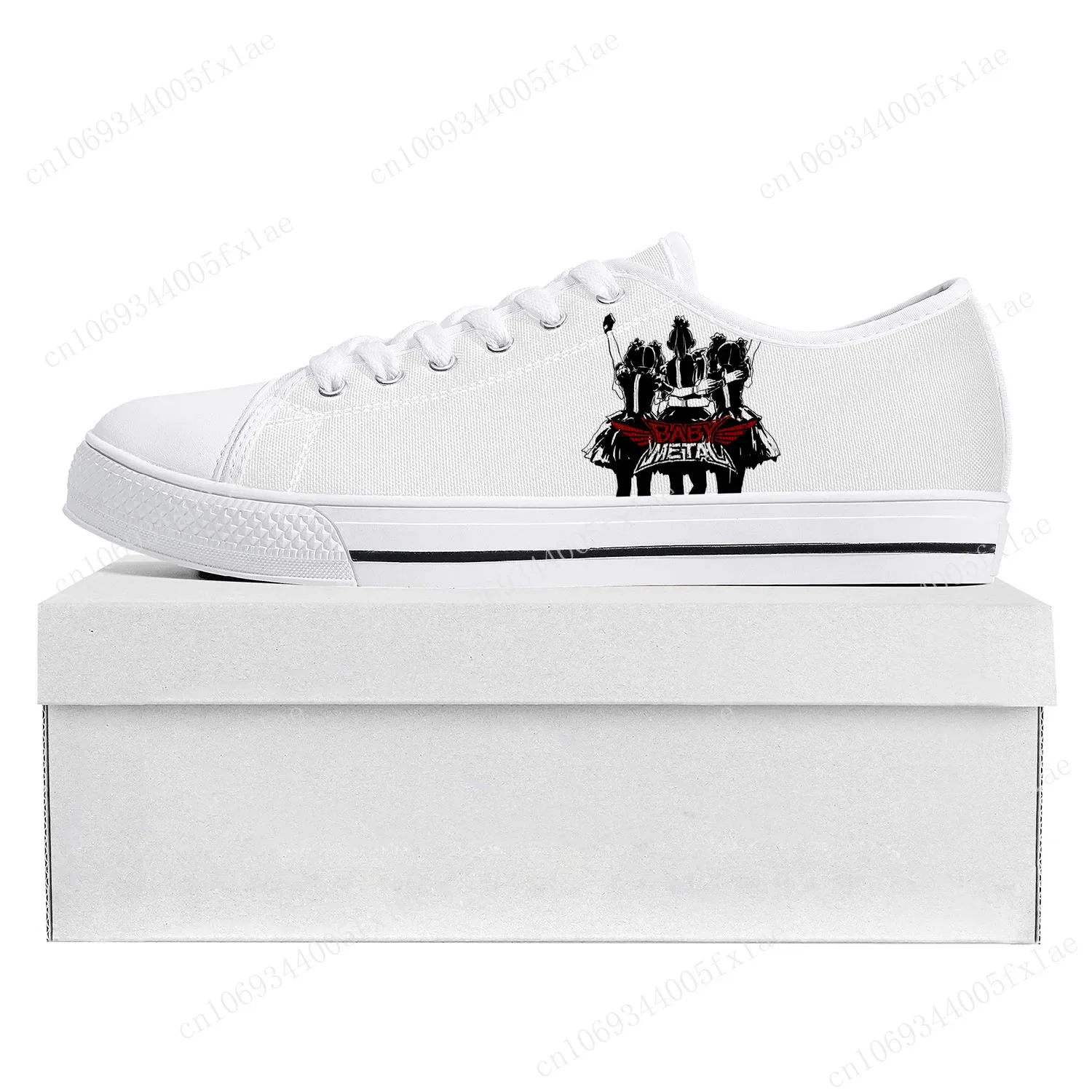 Babymetal Rock Band Pop Fashion Low Top High Quality Sneakers Mens Womens Teenager Canvas Sneaker Couple Shoes Custom Shoe White