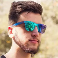 Lunettes de soleil de luxe surdimensionnées pour femmes, anti-reflets, miroir, carrées, en plastique 4
