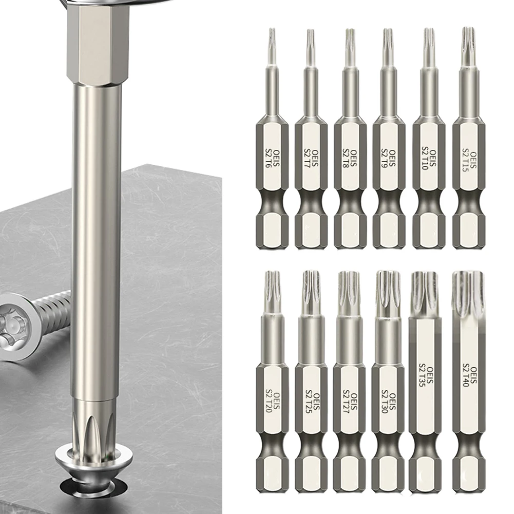 

2Inch Alloy Steel Torx Screwdriver Bit Hex Shank-T40 Tool For Electric Drills Electric Screwdrivers DIY Home Hand Tool Parts
