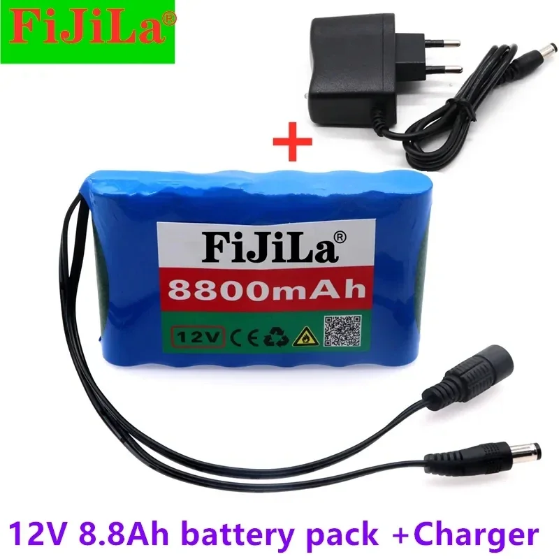 

6S1P 12V 8800mAh Batterie Lithium-Ion Portable Rechargeable 100% Originale, Moniteur De Caméra CCTV Avec Chargeur 12.6V
