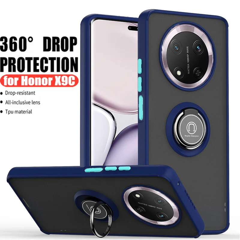 Armor Matte Magnetic Ring Phone Case Cover