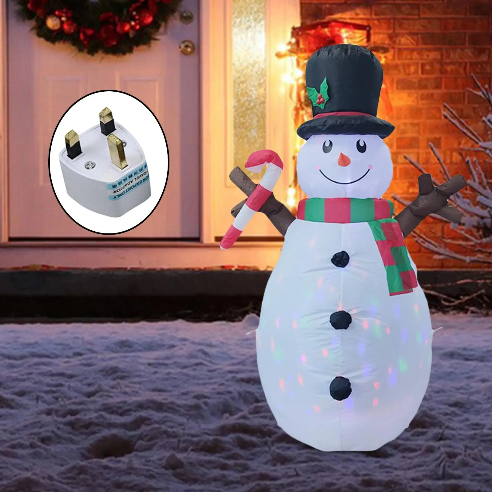 

Inflatable Snowman 1.6M Tall Large Blow up Snowman for Vacation Xmas Holiday