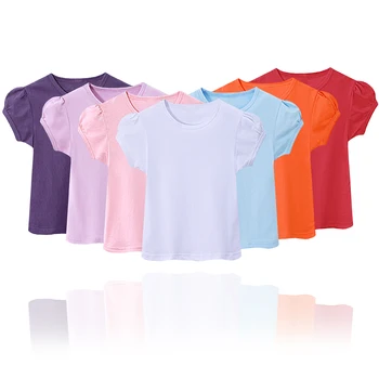 Girl T-Shirt Short Puff Sleeve 1