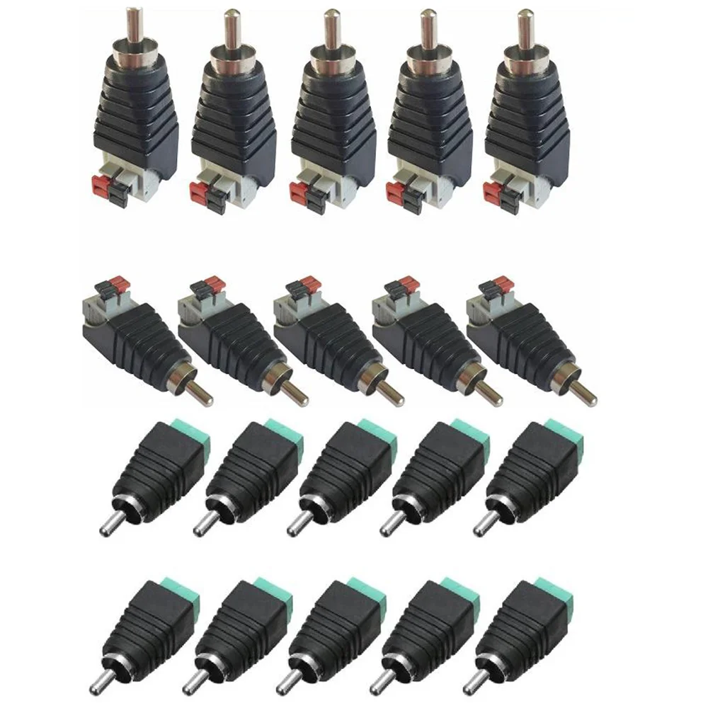 

20 шт. винтовой клеммный адаптер, совместимый с RCA на AV Set, и стандартный адаптер со штекером аудио