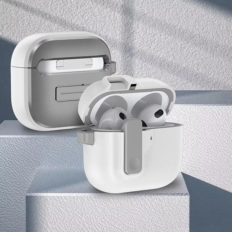 Shockproof Wireless Earphones Protection Case with Safety Lock Buckle
