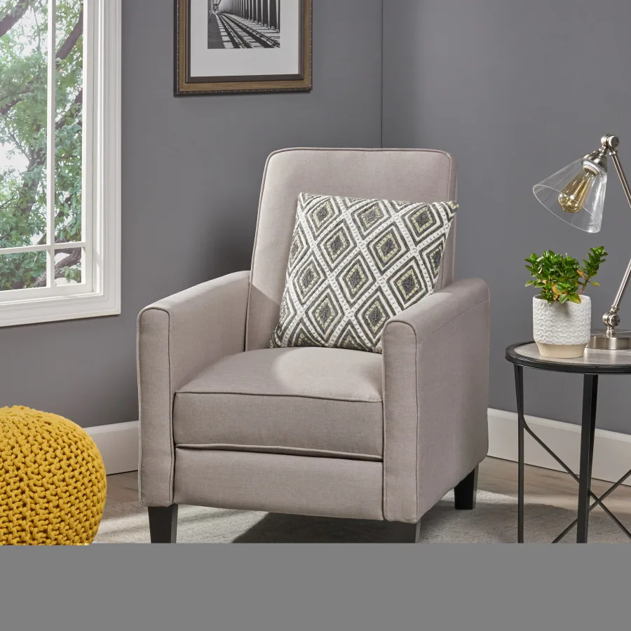 Recliner Push Back Chair for Elegant Home Dr Beige 4