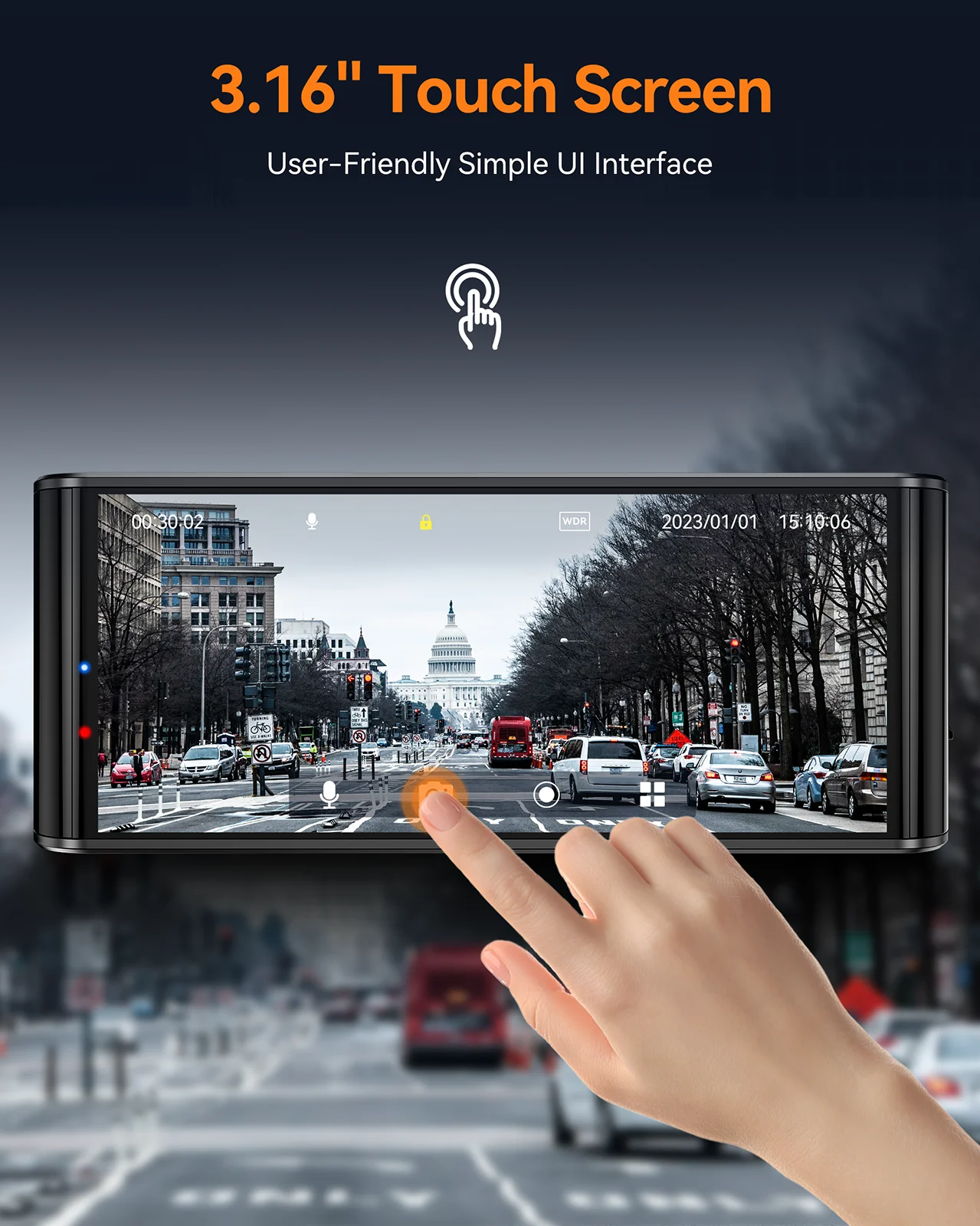 TOGUARD ڵ DVR  ,  1080P ĸ ķ, ó ,  GPS Ʈ, ġ ũ, G , 256GB, 2 ä, 4K