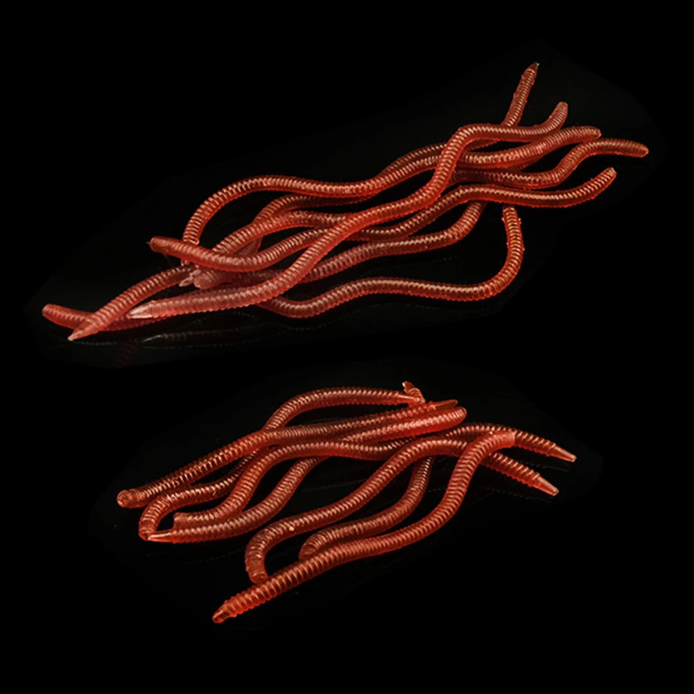 

Simulation Earthworm Artificial Lure 20pcs 8cm/10cm 9.7x5.2x1.3cm Baits Brown Fishing Fishing Hook Lures Swimbaits