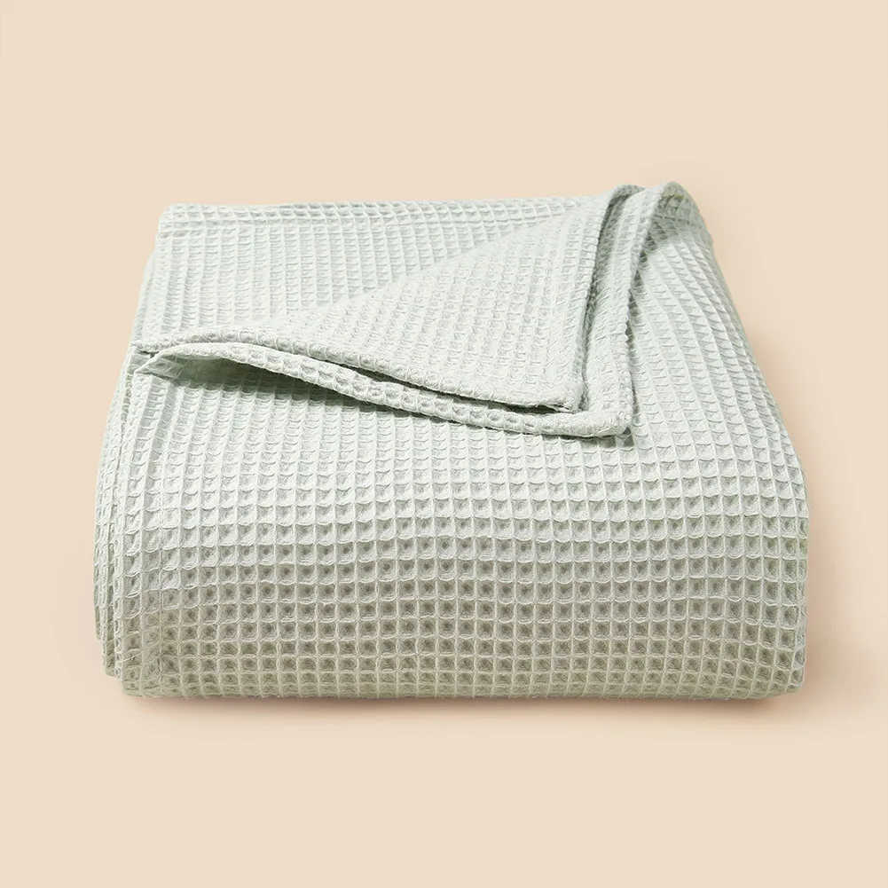 1pc Pure Cotton Blanket Waffle Pineapple For Honeycomb Mesh Blanket Baby Nap Blanket Lattice Mesh Throw Blanket Home Textile 5