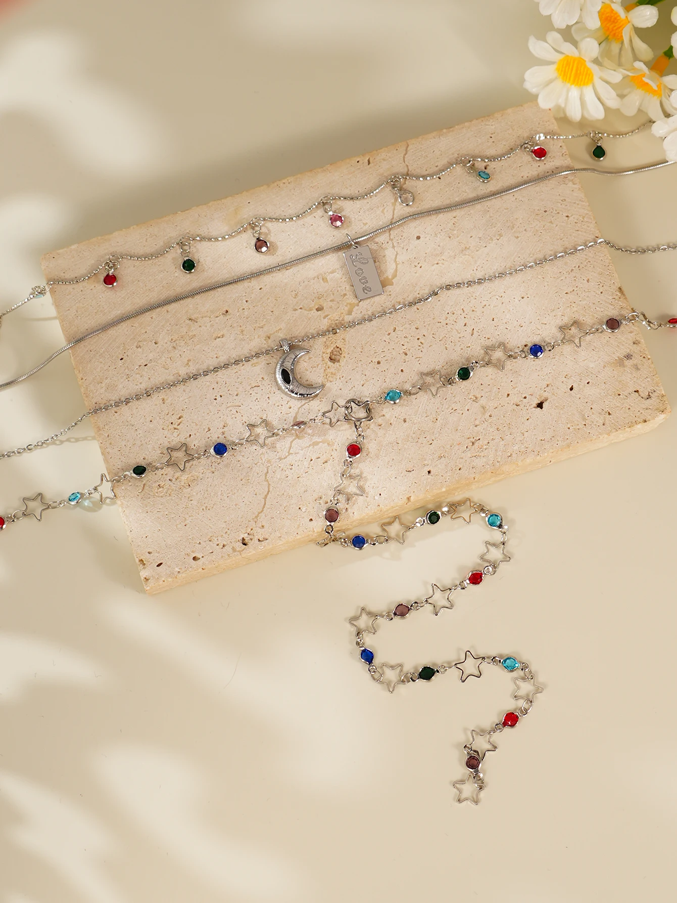 Boho Astrology Moon & Star Charms Jewelry for Women