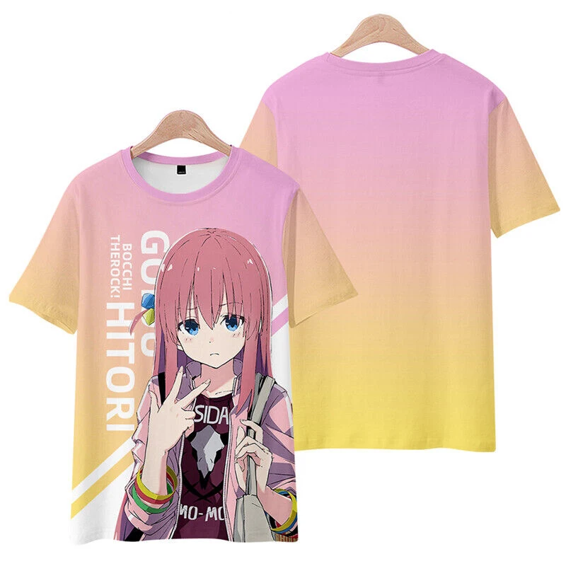Manga Bocchi The Rock T Shirt 3D Print Streetwear Tee