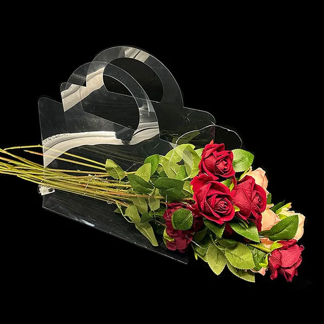 100 Sacchetti Per Bouquet Di Fiori In Cellophane Trasparente Con Pizzo - Ideali Per Regali E Matrimoni - Foto 1