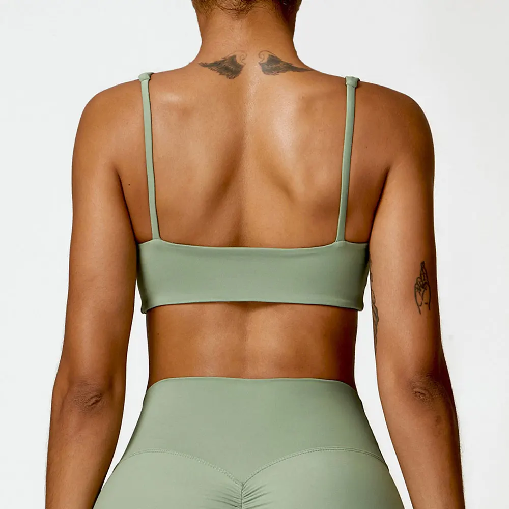 Women's Padded Athletic Sports Bra - Stretchy Sling Top