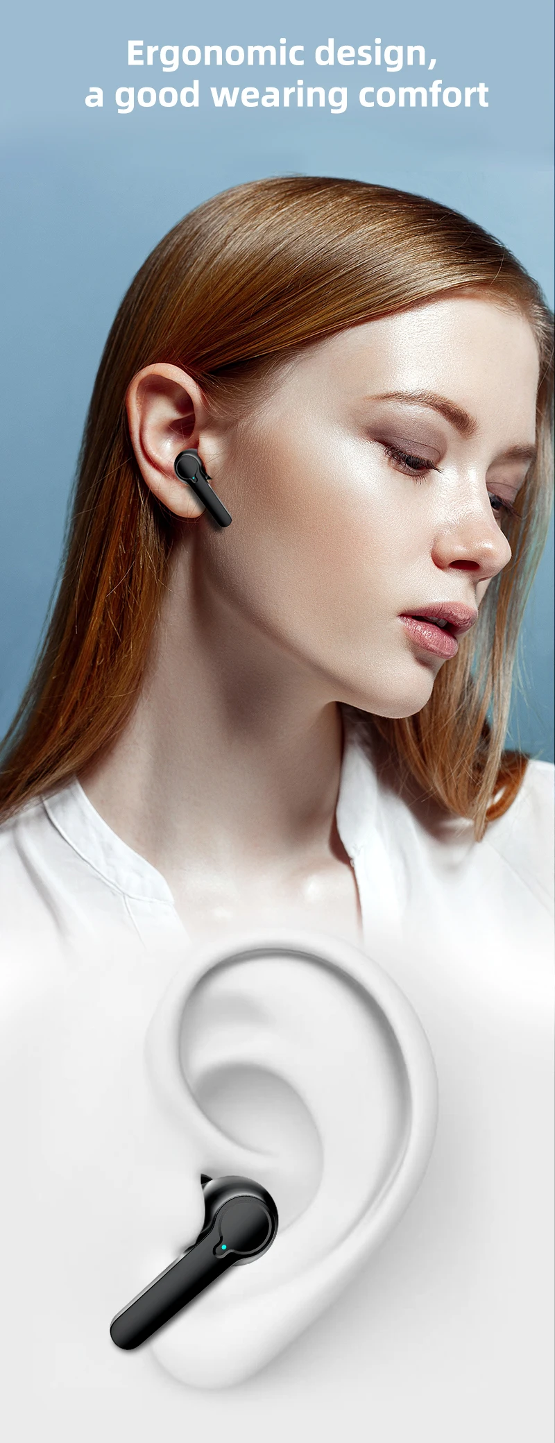 Sports Sleeping Earbuds Set Noise Cancellation Earbuds Enc Noise