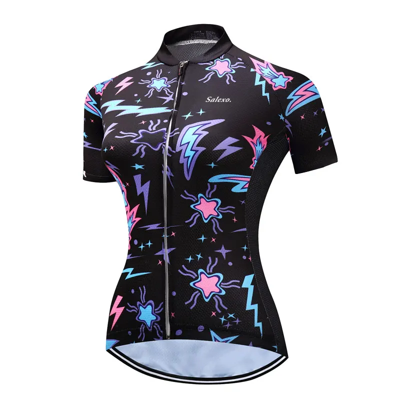 Summer Cycling Clothing Women Fancy Pattern Cycling Jerseys Racing Bicycle Clothing Shirts Mountain Bike Clothes Sportwears