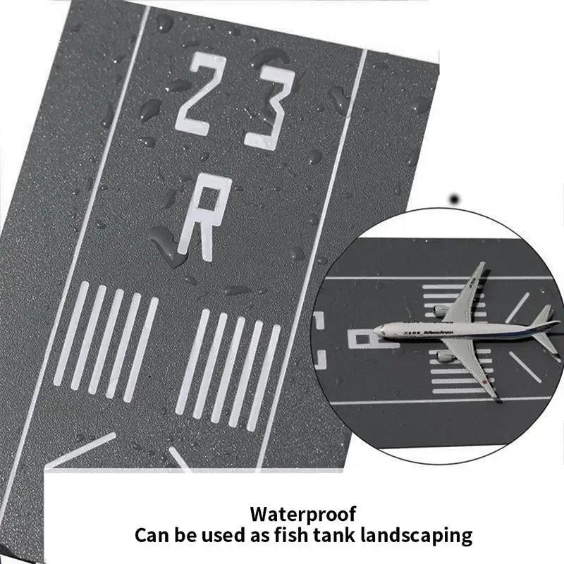 항공 테마 모델 활주로 베이스, 비행기 장면용, 내구성 있는 ABS 플라스틱, 수집가를 위한 사실적인 디자인, 비행기는 포함되지 않음