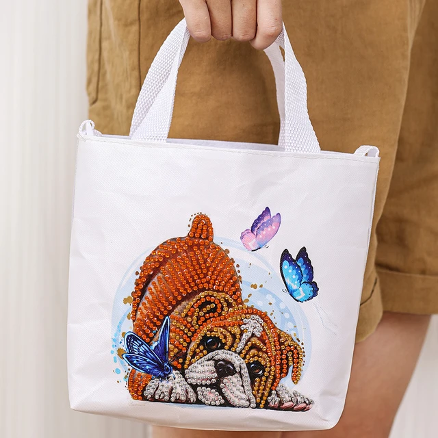 New Plant Animal Pattern DIY Diamond Painting Shopping Tote Bags