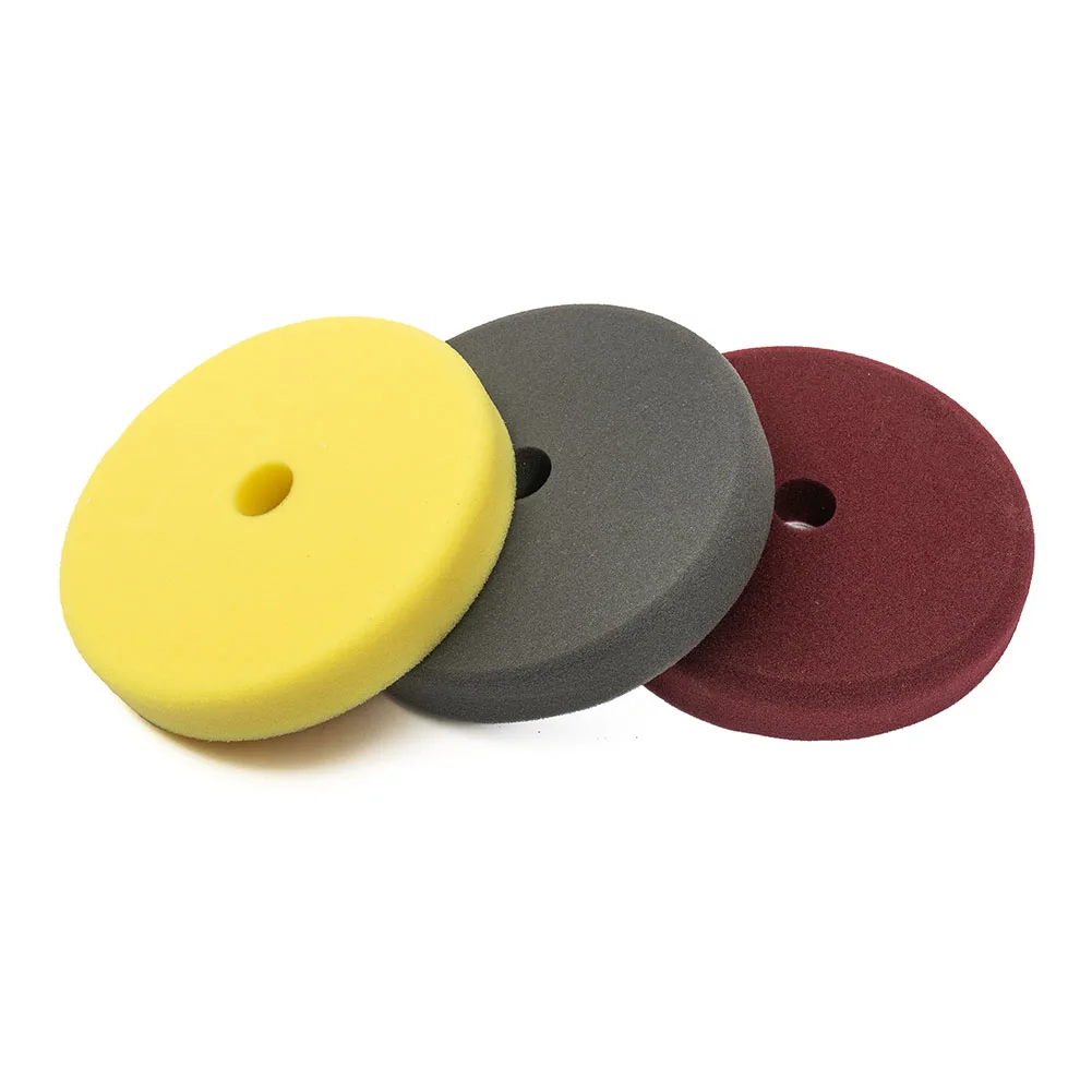 3 Pcs 5/6/7 Inch Sponge Buffing Pads Foam Polishing Pads Kit 7in Sanding Disc Wheels For Car Buffer Polisher Polishing Waxing