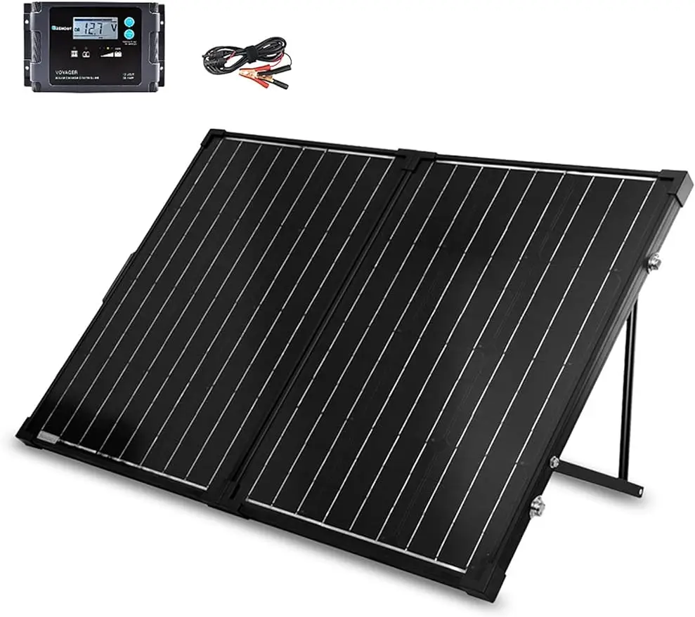 

200 Watt 12 Volt Portable Solar Panel with Waterproof 20A Charger Controller, Foldable 100W Solar Panel Suitcase