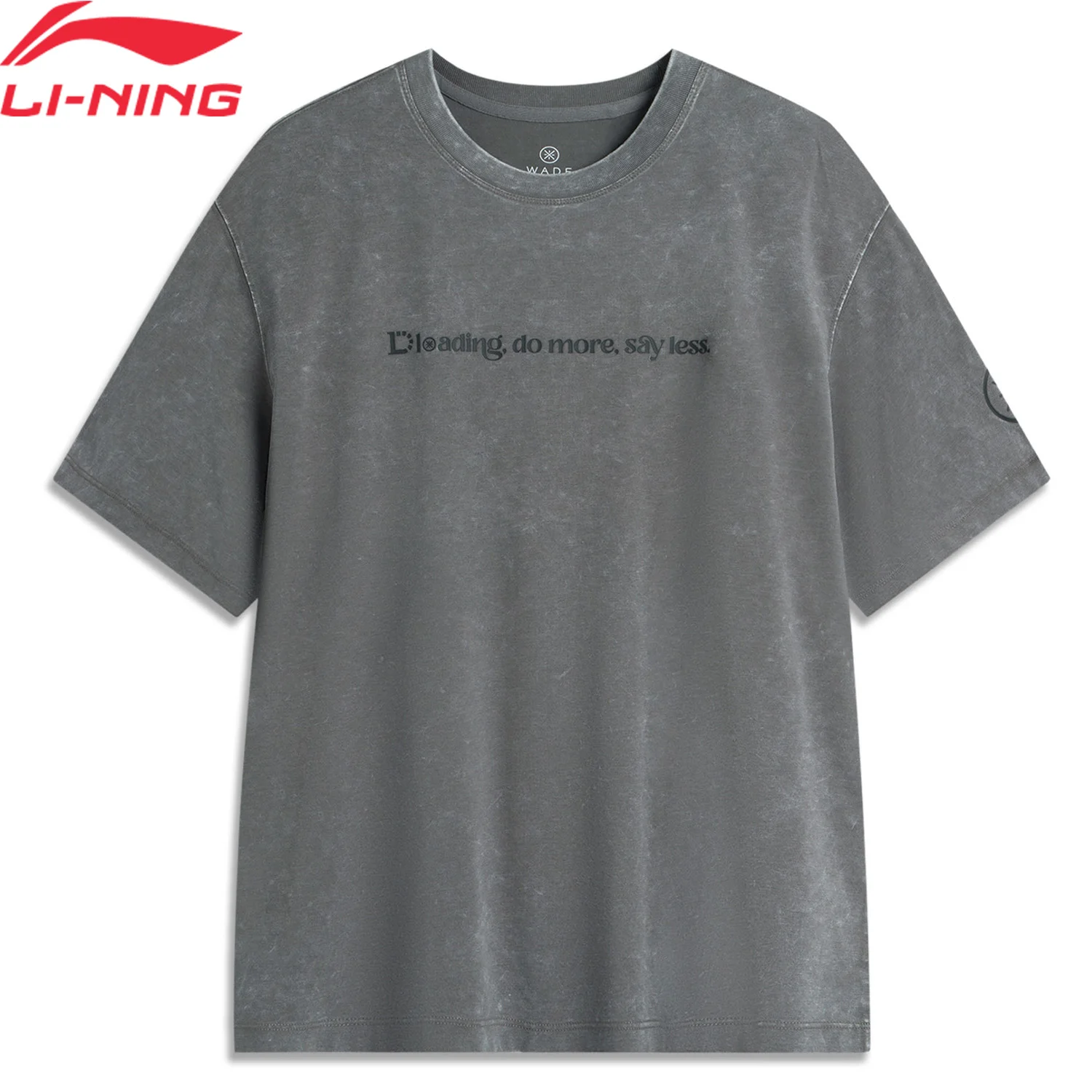 Li-Ning Men Wade Sports T-shirt 51%Cotton 35%Polyester 14%Viscose LiNing Casual Short Sleeve Culture Tee Tops AHSV815